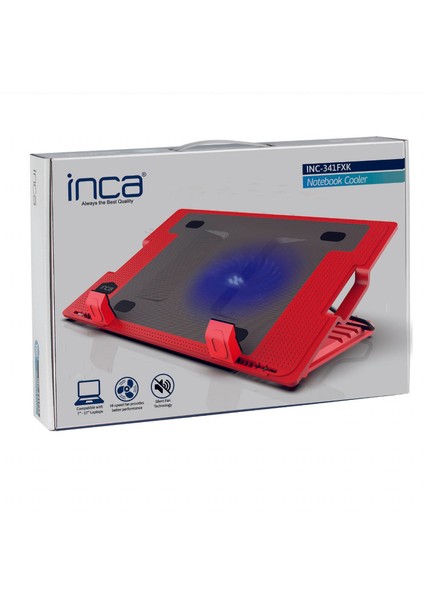 INC-341FXK Ergonomik 14cm Sessiz Led Fanlı  Notebook Soğutucu