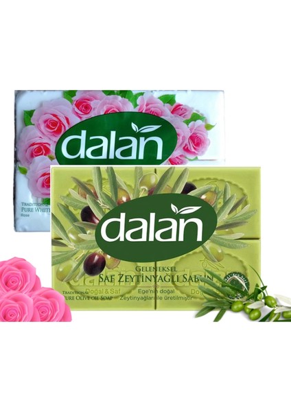 Zeytinyağlı Banyo Sabunu 600GR + Dalan Güllü Banyo Sabunu 600GR Ikili Set