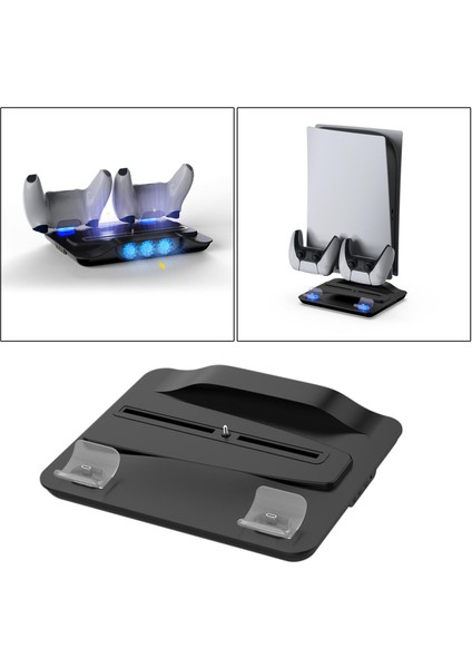 Sony Ps5 Siyah Için Fan Şarj Istasyonu USB Şarj (Yurt Dışından)