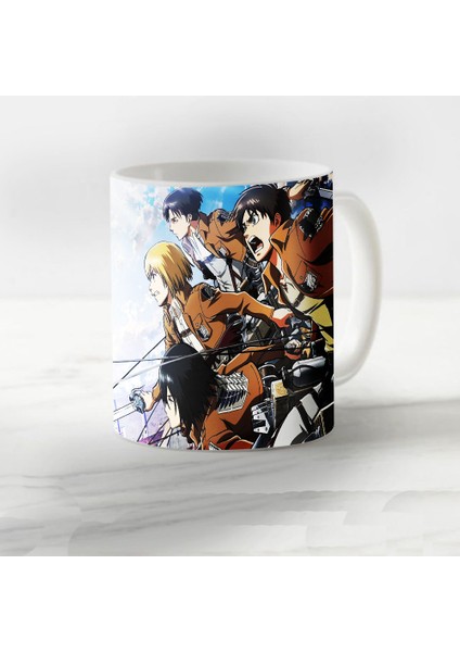 Attack On Titan Anime Model 35 Kupa Bardak