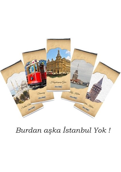 Burdan Başka Istanbul Yok 100 gr Sütlü Tablet Çikolata
