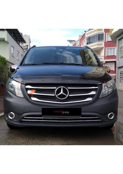 Mercedes Viano 2014 - 2019 Ön Kaput Koruyucu Rüzgarlığı Piano Black 3.2 mm Kalın Plastik