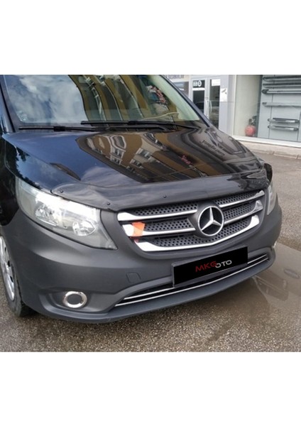Mercedes Viano 2014 - 2019 Ön Kaput Koruyucu Rüzgarlığı Piano Black 3.2 mm Kalın Plastik fiyatları