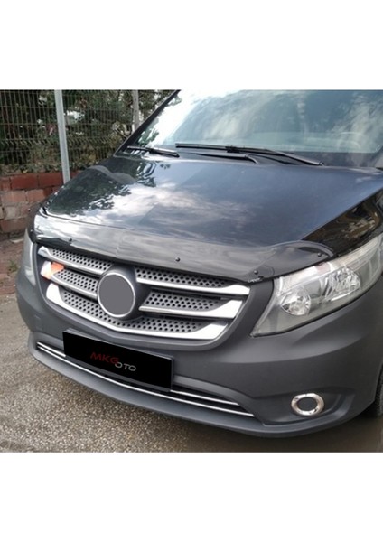 Mercedes Viano 2014 - 2019 Ön Kaput Koruyucu Rüzgarlığı Piano Black 3.2 mm Kalın Plastik modelleri