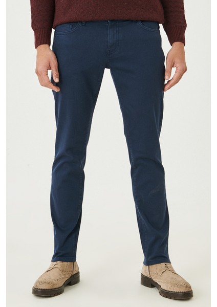 ALTINYILDIZ CLASSICS Erkek Lacivert 360 Derece Her Yöne Esneyen Slim Fit Dar Kesim Pamuklu Esnek Rahat Pantolon