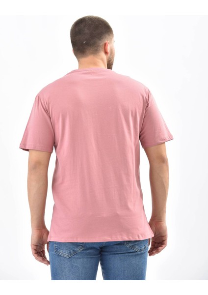 Gül Kurusu Kısa Kollu Baskı Detaylı T-Shirt fırsatları