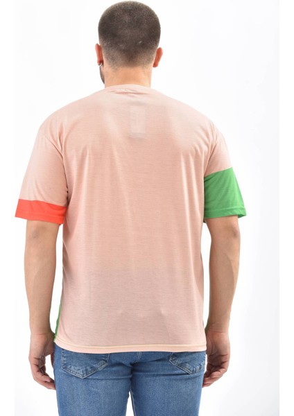 Yeşil Bloklu Owersize T-Shirt fiyatları