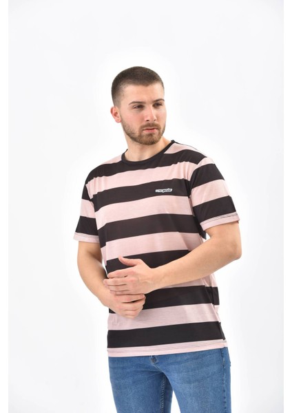 Siyah Regular Fit Çizgili Ringelli T-Shirt fırsatları