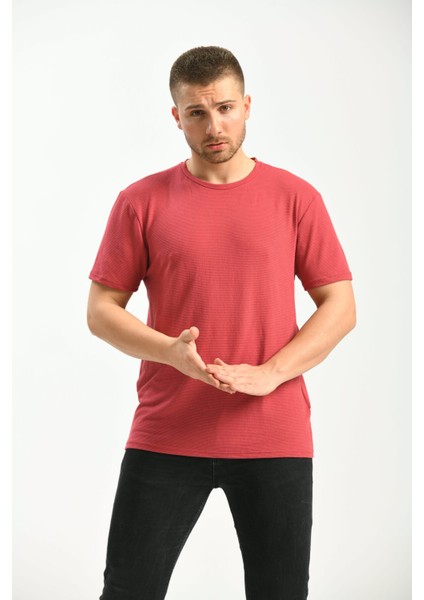 Fuşya Regular Fit Bisiklet Yaka Kısa Kollu T-Shirt fiyatları