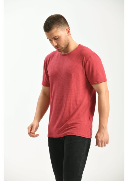 Fuşya Regular Fit Bisiklet Yaka Kısa Kollu T-Shirt modelleri