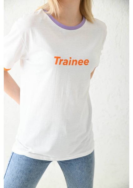 Beyaz Baskılı Regular Fit T-Shirt fırsatları