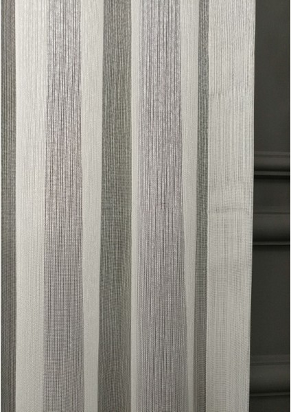 Kullanıma Hazır 1/2,5 Normal Pile Tül Perde Tek Kanat - Ekru 110 x 200 cm