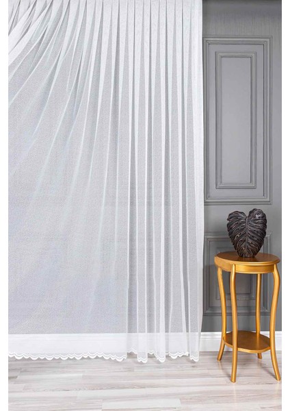 Kullanıma Hazır Ekstraforlu Pilesiz Tül Perde Tek Kanat - Ekru 110 x 240 cm modelleri