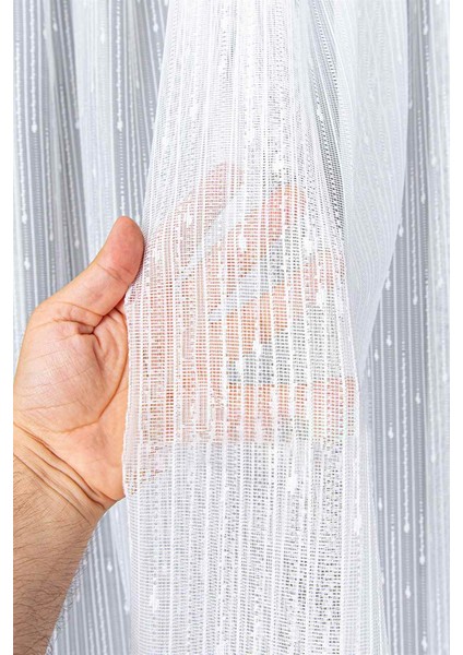 Kullanıma Hazır Ekstraforlu Pilesiz Tül Perde Tek Kanat - Ekru 110 x 260 cm indirimleri