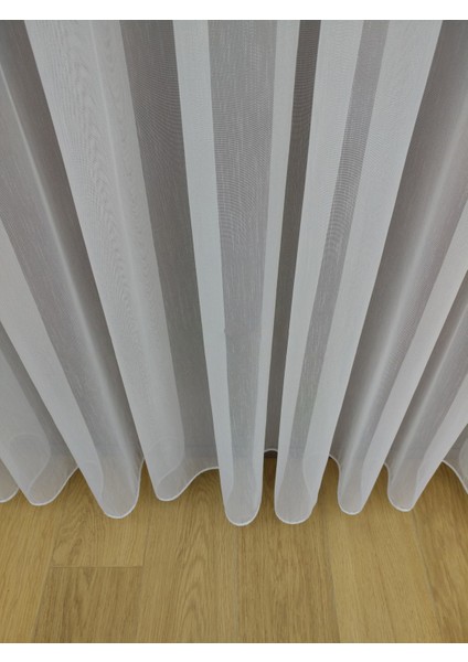 Kullanıma Hazır 1/2 Seyrek Pile Tül Perde Tek Kanat - Ekru 110 x 250 cm fiyatları