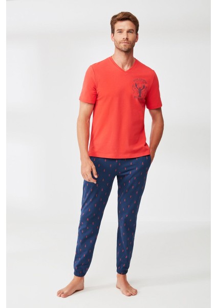 Premium Desenli Pijama Takım
