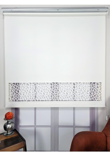 Lazer Stor Perde Mat Kalın Kumaşlı Ekru Renk LZR107 fiyatları