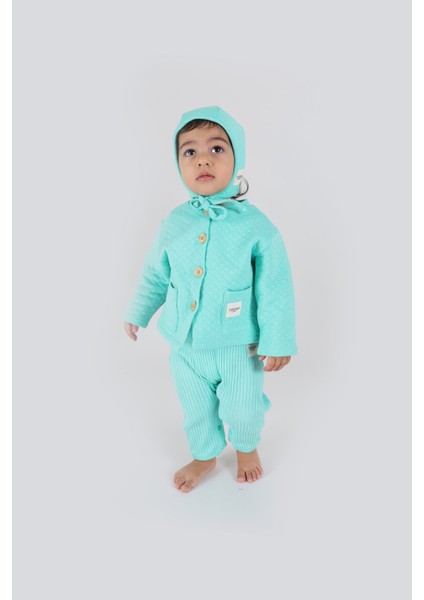 Düğmeli Ceket Mint Yeşili