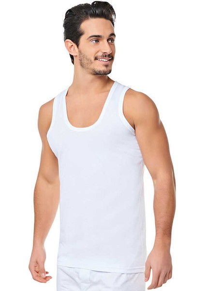 3'lü Beyaz Elastan Modal Erkek ATLET-ELT1201-6S