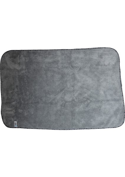 (6 Adet) 2316 Mikrofiber Peluş Oto Kurulama ve Temizlik Bezi Büyük Boy 60X90 Cm. Gri