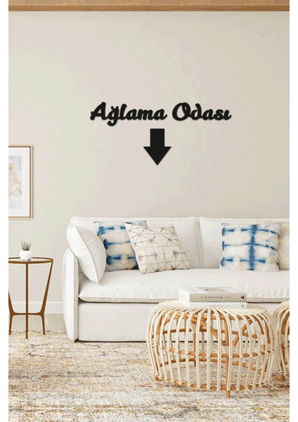 Ağlama Odası Yazılı Dekoratif Ahşap Tablo