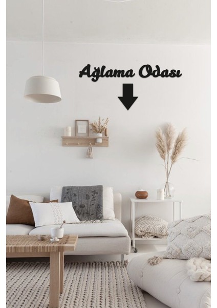 Ağlama Odası Yazılı Dekoratif Ahşap Tablo fiyatları