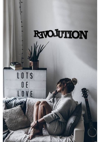 Revolution Yazılı Dekoratif Ahşap Tablo fiyatları