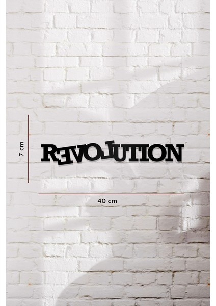 Revolution Yazılı Dekoratif Ahşap Tablo modelleri
