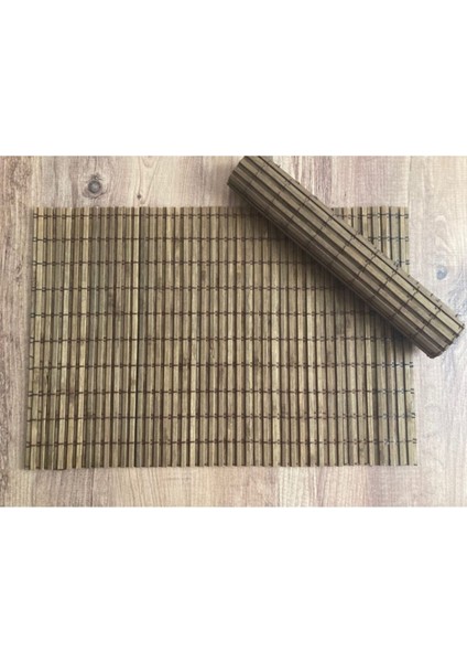 Bambu Amerikan Servis 2' Li Set Açık Kahverengi