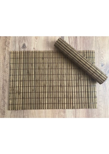 Bambu Amerikan Servis 2' Li Set Açık Kahverengi