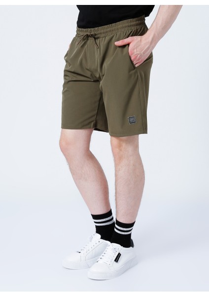 E-7957 Lastikli Standart Kalıp Düz Haki Erkek Bermuda Şort modelleri