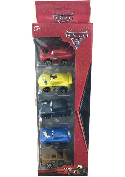 Şimşek Mcqueen Oyuncak Seti Plastik Çek Bırak 5 Li modelleri