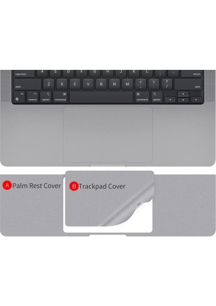 Apple 14" Macbook Air M1 A2442 Space Gray Trackpad Koruyucu Sticker Etiket