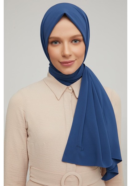 Trend Medine Ipeği Şal 70X200 - Koyu Indigo