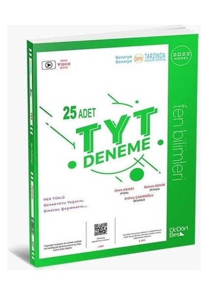 Fen Bilimleri TYT 25 Adet Deneme Sınavı YKS 2022