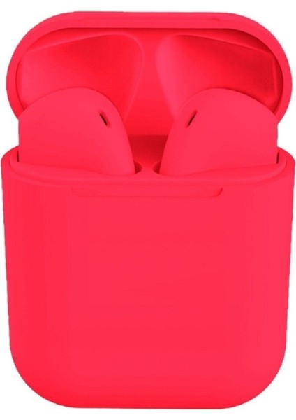 Inpods 12 Dokunmatik Bluetooth Kulaklık V5.0 Açık Kırmızı