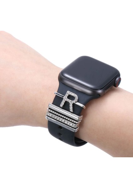 Apple Watch Uyumlu R Harfli Kordon Aksesuar/charm