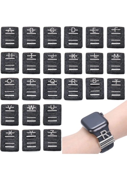 Apple Watch Uyumlu R Harfli Kordon Aksesuar/charm