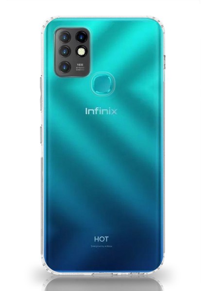Infinix Hot 10 Kapak Tıpalı Kamera Korumalı Şeffaf Premier Kılıf