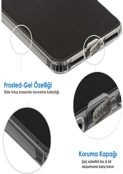 Infinix Hot 10 Kapak Tıpalı Kamera Korumalı Şeffaf Premier Kılıf