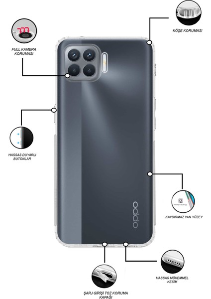 Oppo Reno 4 Lite Kapak Tıpalı Kamera Korumalı Şeffaf Premier Kılıf modelleri