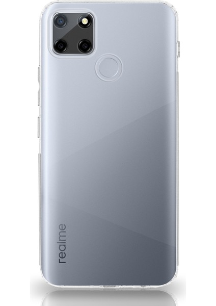 Realme C25 Kapak Tıpalı Kamera Korumalı Şeffaf Premier Kılıf