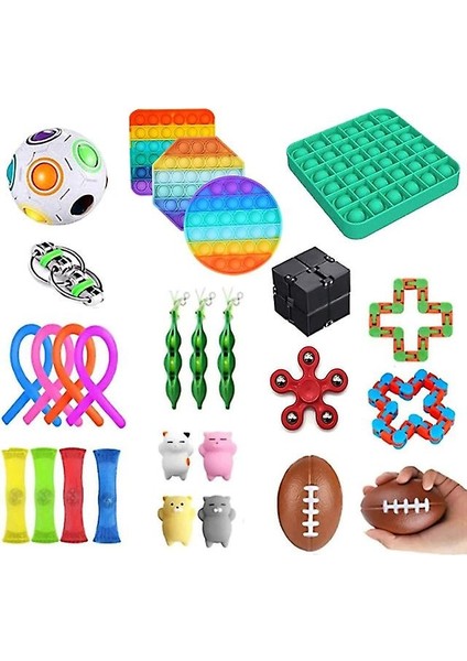 21/30 Adet Fidget Oyuncak Seti Ucuz Duyusal Dekompresyon Oyuncaklar (23 Adetgrup) (Yurt Dışından)