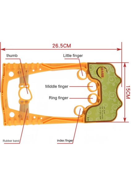 Parmak Tutucu Gücü Eğitmeni Açık Ince Fitness Ekipmanları Araçları Direnç Bant El Kavrama Bilek Esnek Egzersiz Aksesuar (Sarı) (Yurt Dışından)