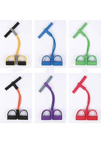 4pcs Direnç Çekme Halatları Egzersiz Kürekçi Belly Band Ev Salonu Spor Eğitimi (Kırmızı) (Yurt Dışından) fiyatları