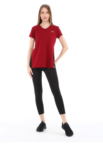 Kadın %100 Pamuk T-Shirt Fragum Bordo indirimleri