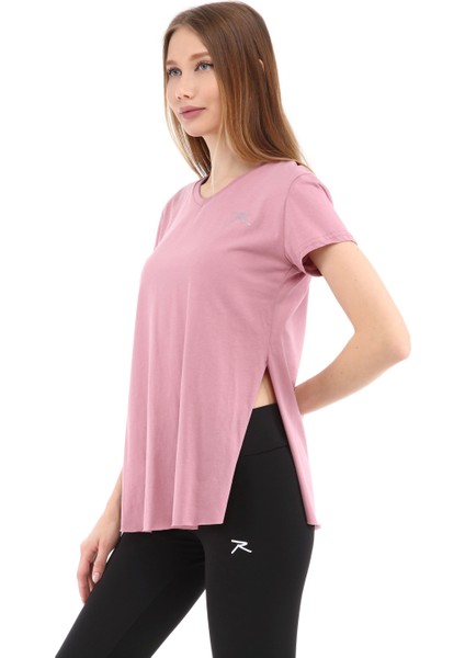 Kadın %100 Pamuk T-Shirt Fragum Pembe