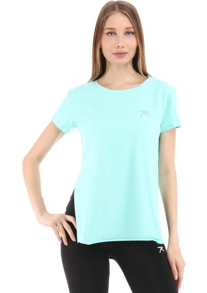 Kadın %100 Pamuk T-Shirt Fumus Mint