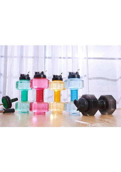 Fitness Halter Ağırlık Güçlü Su Içecekler Şişe Bpa Ücretsiz Ev Gym Spor 2600 ml Yeşil (Yurt Dışından)