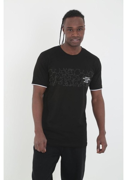 Bd Line Slim-Fit Tişört Siyah